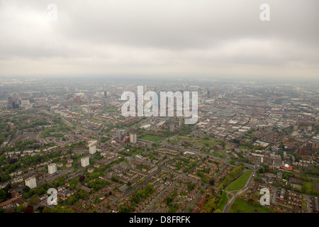 Aerial Fotografieren von Birmingham City Centre 2013 zeigt volle Stadtbild Stockfoto