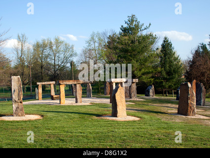 Stonehenge-Replikat in Munfordville Kentucky Stockfoto