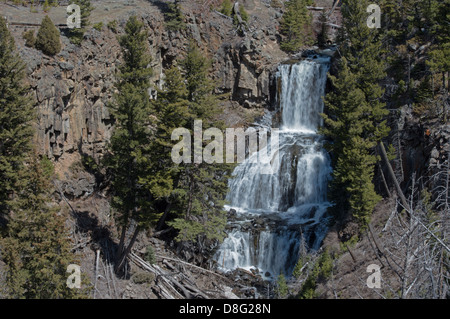 Wasserfall, Undine fällt, Yellowstone-Nationalpark, Yellowstone, Wyoming, Stockfoto