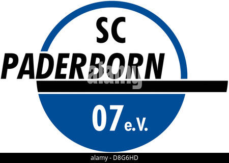 Logo des deutschen Fußball-Nationalmannschaft SC Paderborn. Stockfoto