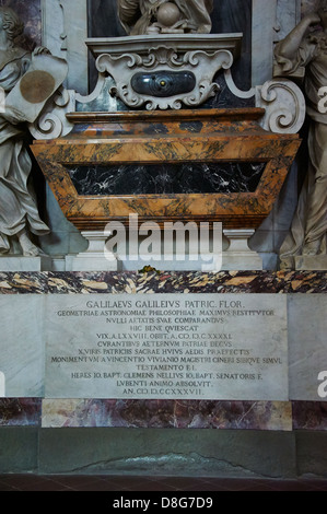 Grab von Galileo Galilei Santa Croce Florenz Italien Stockfoto