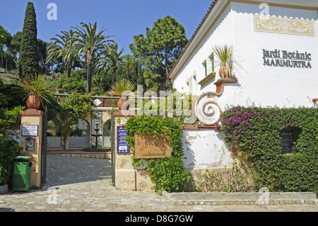 Botanischer Garten Jardi Botanic Mar i Murtra Stockfoto