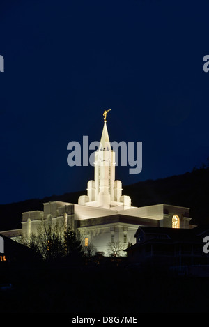 Mormonen Tempel in Bountiful, Utah. Stockfoto