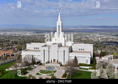 Mormonen Tempel in Bountiful, Utah. Stockfoto