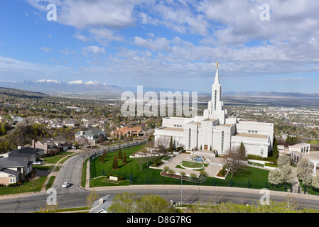 Mormonen Tempel in Bountiful, Utah. Stockfoto