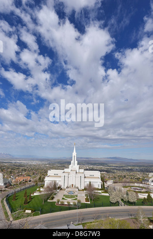 Mormonen Tempel in Bountiful, Utah. Stockfoto