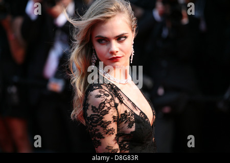 Cara Delevingne Teilnahme an der Gala-Vorführung von The Great Gatsby beim Cannes Film Festival am 15. Mai 2013, Cannes, Frankreich. Stockfoto