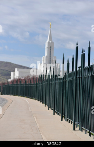 Mormonen Tempel in Bountiful, Utah. Stockfoto