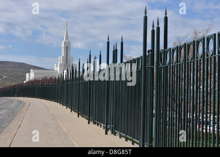 Mormonen Tempel in Bountiful, Utah. Stockfoto