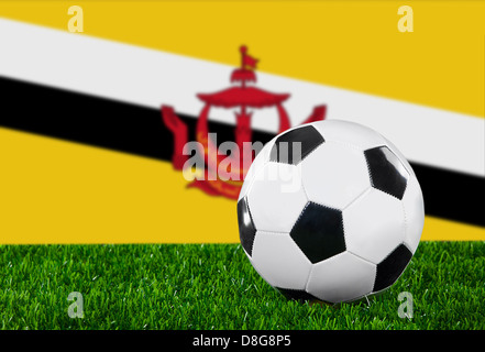 Die Flagge Brunei Stockfoto