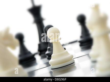 Weiß Schach Bauer Stockfoto