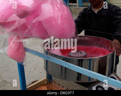 Zuckerwatte-Anbieter in Nepal Stockfoto