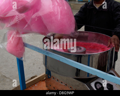 Zuckerwatte-Anbieter in Nepal Stockfoto