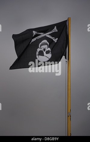 Piratenflagge umgedreht Stockfoto