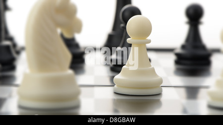 Weiß Schach Bauer Stockfoto