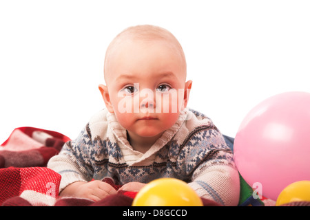 Junge mit Ballon Stockfoto