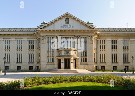 Kroatische Staatsarchiv, Zagreb, Kroatien Stockfoto