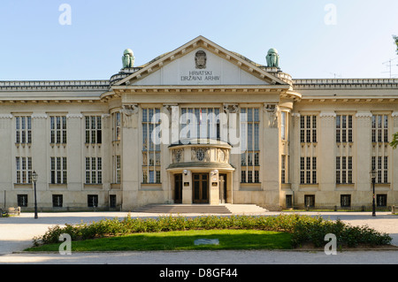 Kroatische Staatsarchiv, Zagreb, Kroatien Stockfoto