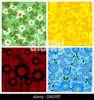 Vier Blumen Hintergrund Stockfoto
