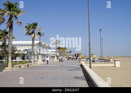 Strandpromenade Stockfoto