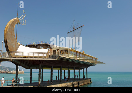 Khutorok Lya Mer Restaurant, Jalta, autonome Republik Krim, Ukraine Stockfoto