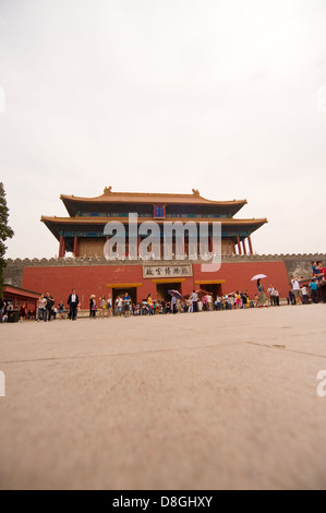 Ein Blick auf das Shenwu Tor in Peking die Verbotene Stadt. Stockfoto