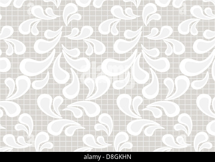 Paisley-Muster auf hellem Beige Hintergrund Stockfoto