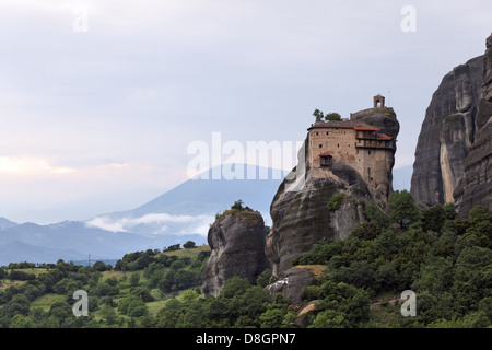 Griechenland, Meteora, UNESCO; Anapavsas Agios Nikolaos-Kloster, Meteora Klöster, Griechenland, Meteora, UNESCO-Weltkulturerbestätten; Agios Stockfoto