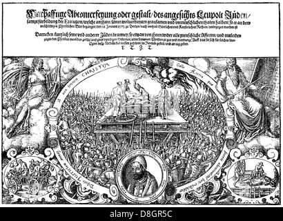 Broschüre über die Klage und die Ausführung der Lippold Ben Judel Chluchim, der Administrator des Joachim II Hektor, 1505 1571, Deutschland Stockfoto
