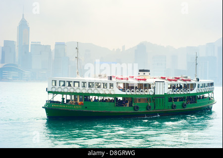 "Solar Star" auf dem Weg aus Hong Kong, Kowloon-Insel mit der Fähre. Stockfoto