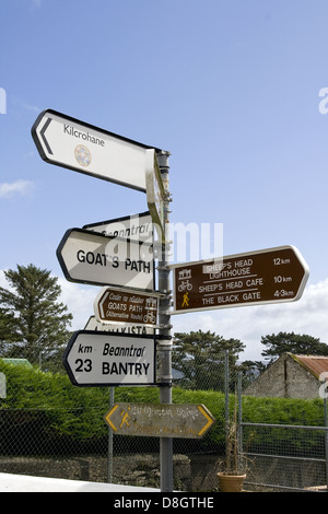 Verkehrszeichen, Irland Stockfoto