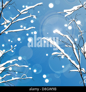 Blattlose Winterbäume Stockfoto