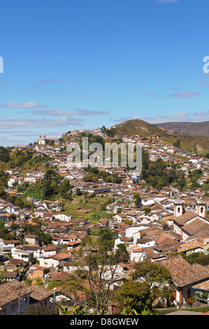 Blick über Ouro Preto, Minas Gerais, Brasilien Stockfoto