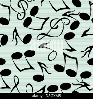 Musiknoten-Muster Stockfoto