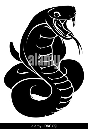 Ein Beispiel für eine stilisierte Schlange oder vielleicht ein Tattoo Schlange cobra Stockfoto
