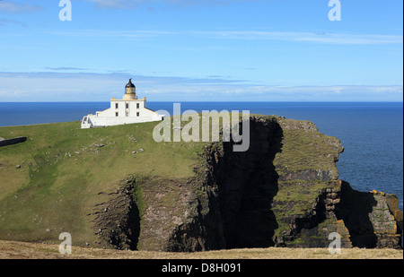 Stoner Head Leuchtturm in Sutherlands in den Highlands von Schottland Stockfoto