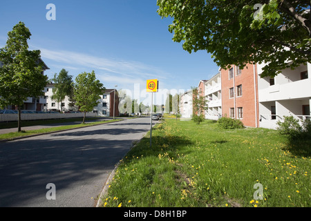 Vorort Straße, Lappeenranta, Finnland Stockfoto