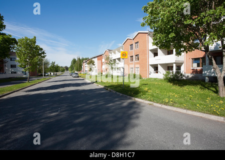 Vorort Straße, Lappeenranta, Finnland Stockfoto