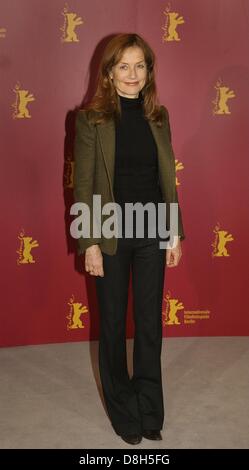 Isabelle Huppert bei Photocall "Comedy of Power" (Französisch "L'Ivresse du Pouvoir") während der Berlinale, den 56. Internationalen Filmfestspielen in Berlin im Jahr 2006. Stockfoto