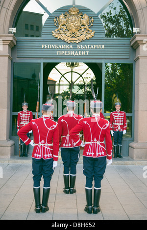 Europa, Bulgarien, Sofia, Wechsel von den Wachen der Präsidentschaft Stockfoto