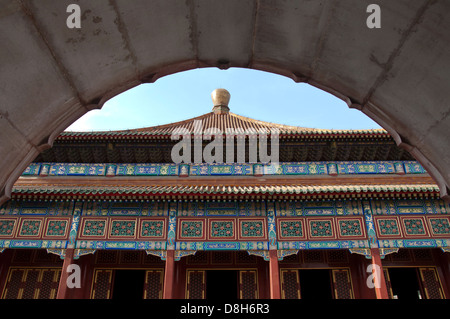 Tempelarchitektur im Beihai-Park, Peking, China Stockfoto