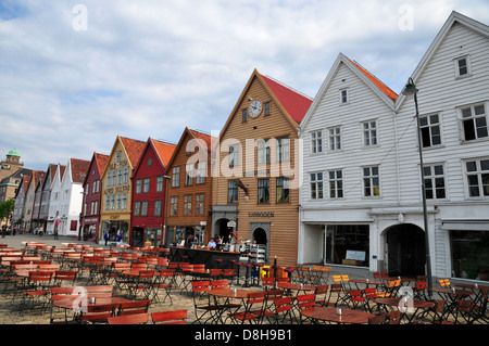 Bergen Bryggen Stockfoto