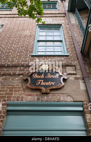 Dock-Straßentheater, 135 Church Street, Charleston SC, USA Stockfoto