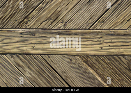 Holzbalken, Asbury Park Promenade, New Jersey, USA Stockfoto