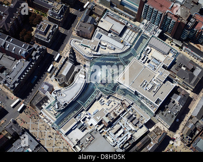 Eine Draufsicht des Trinity Shopping Centre, Leeds, West Yorshire, Nordengland Stockfoto