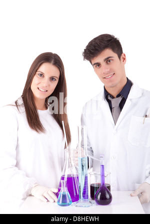 Team von jungen Wissenschaftlern im Labor Stockfoto