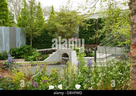 Mehrjährige Pflanzen in der Einöde Garten von RHS Chelsea Flower Show 2013 Stockfoto