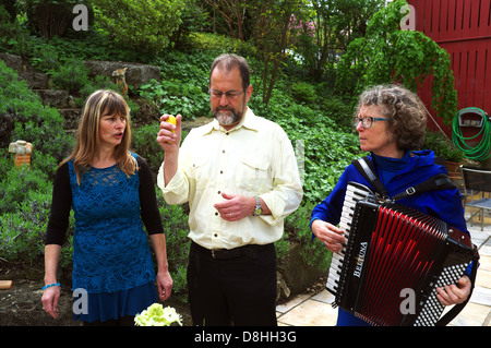 Party-Sänger Stockfoto