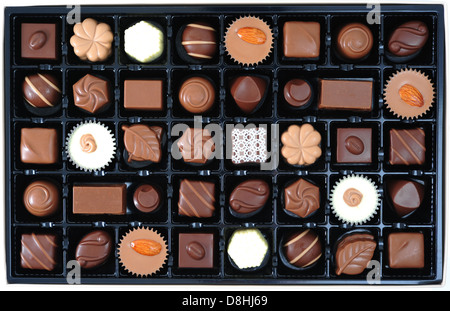 verschiedene Pralinen Stockfoto
