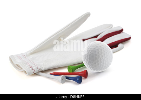 Golf Handschuh, Abschlag, ball Stockfoto
